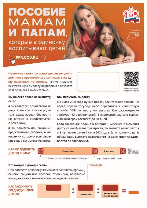 Пенсионный фонд Российской Федерации: Ежемесячные пособия.